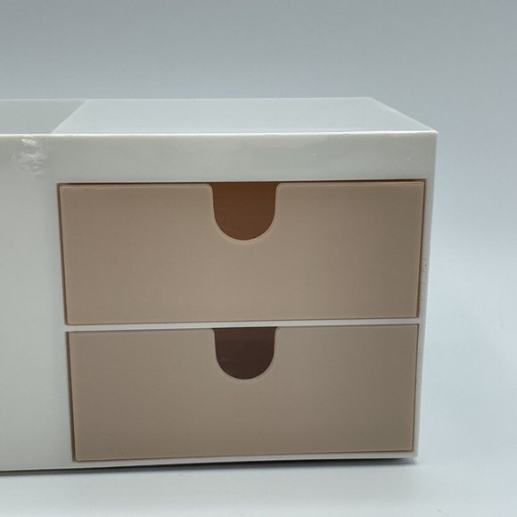 Desk Organizer with Drawers Pink and White NEW XO Sienna For Office Beauty Room - Picture 3 of 13